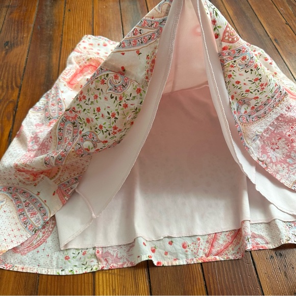 Vintage 2000s Time and a Half tiny flowers & big paisley pastel print skirt 3x - Picture 3 of 6